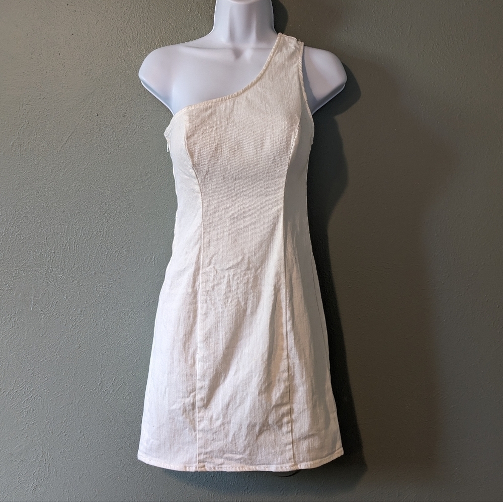 Altard State White One Shoulder Mini Dress Size XS